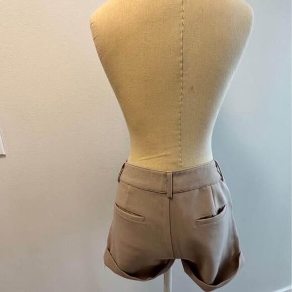 High Rise Beige Shorts - Picture 2 of 3